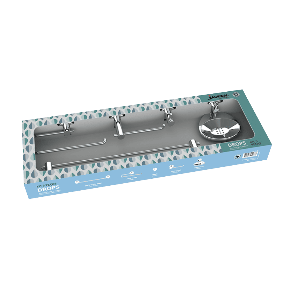 Kit de Accesorios para Baño Jackwal Drops (5 pzs.) 017.972